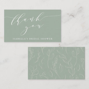 Carte D'accompagnement Cadeau de remerciement de mariage avec écriture bo