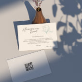 Carte D'accompagnement Cadeau Demande de Fonds de Voyage Code Qr de Lune 