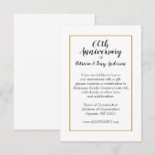 Carte D'accompagnement Cadeau et don pour l'anniversaire du mariage (Devant / Derrière)