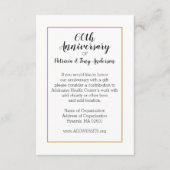 Carte D'accompagnement Cadeau et don pour l'anniversaire du mariage (Devant)