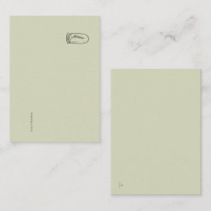 Carte D'accompagnement Cadeau lecteur pour le jardin botanique de la somb