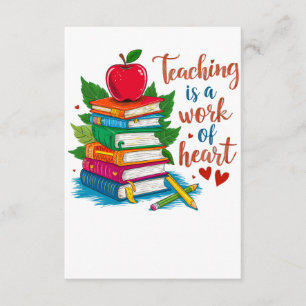 Carte D'accompagnement Cadeau pour Enseignant Enseigner est un travail