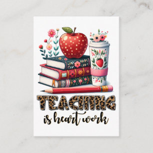 Carte D'accompagnement Cadeau pour Enseignant Enseigner est une Affaire