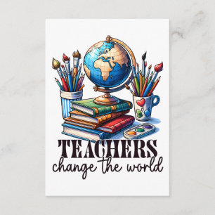 Carte D'accompagnement Cadeau pour Enseignant Les Enseignants Changent