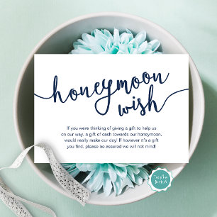 Carte D'accompagnement Cadeau pour la Lune de Miel, Argent, Mariage Rusti