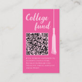 Carte D'accompagnement Cadeau Tassel Rose pour le Fonds Universitaire Cod (Devant)