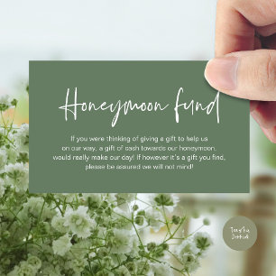 Carte D'accompagnement Cadeaux de mariage en espèces, Caisse de voyage de