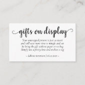 Carte D'accompagnement Cadeaux modernes simples en exposition | Classique (Devant)