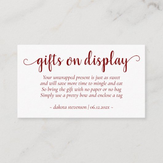 Carte D'accompagnement Cadeaux rouges simples à l'écran | Candy Apple (Devant)