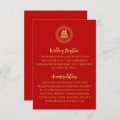 Carte D'accompagnement Cadre circulaire double xi détails de mariage chin (Devant / Derrière)