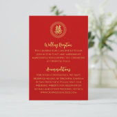 Carte D'accompagnement Cadre circulaire double xi détails de mariage chin (Debout devant)