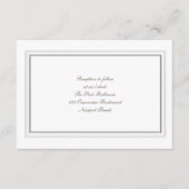 Carte D'accompagnement Cadre doré à relief faux ivoire pour mariage de ré (Devant)