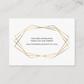 Carte D'accompagnement Cadre doré pour l'annonce de la date de mariage av (Dos)