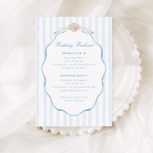 Cadre Fantaisiste de Mariage de Week-end sur la Cô