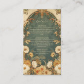 Carte D'accompagnement Cadre floral romantique Art Nouveau Mariage (Devant)