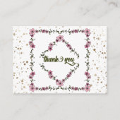 Carte D'accompagnement Cadre floral rustique motif script moderne, postca (Devant)