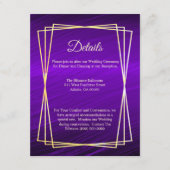 Carte D'accompagnement Cadre moderne en or violet (Devant)