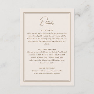 Carte D'accompagnement Cadre simple et minimal