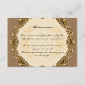 Carte D'accompagnement Cadre victorien dans Mariage or Insérer (Devant)