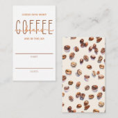 Carte D'accompagnement Café Baby shower Café Bean Gueting Game Card (Devant / Derrière)