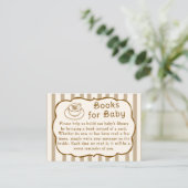 Carte D'accompagnement Cafe Bebe Books For Baby Request Baby Shower (Debout devant)
