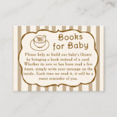 Carte D'accompagnement Cafe Bebe Books For Baby Request Baby Shower (Devant)
