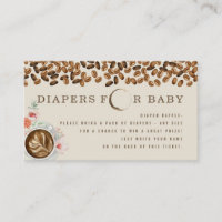 Café Bébé Brûle Floral Diaper Raffle Douche