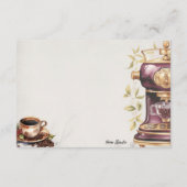 Carte D'accompagnement Café Crémeux Base Blank Recette Card (Dos)