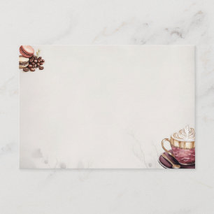 Carte D'accompagnement Café Crémeux Base Blank Recette Card