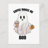 Carte D'accompagnement Café fantôme Halloween drôle (Dos)