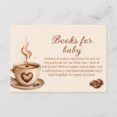 Carte D'accompagnement Café rustique Livres pour baby shower (Devant)