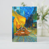 Carte D'accompagnement Café Van Gogh Terrasse en soirée (Debout devant)