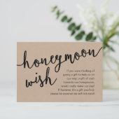 Carte D'accompagnement Caisse de fonds pour voyage de noces, une note sur (Debout devant)