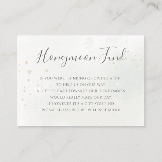 Carte D'accompagnement Caisse de Lune de Miel Élégante Eucalyptus Vert Do (Devant)