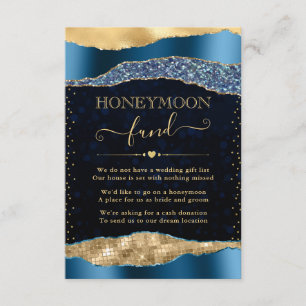 Carte D'accompagnement Caisse de mariage ou de lune de miel pour larmes d