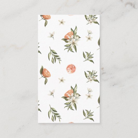 Carte D'accompagnement Caisse de vœux de lune de miel orange clémentine (Dos)