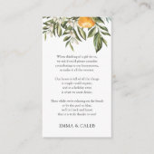 Carte D'accompagnement Caisse de vœux de lune de miel orange clémentine (Devant)