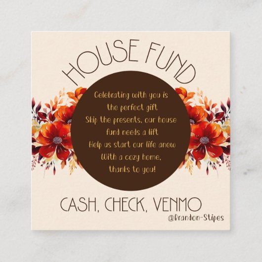 Carte D'accompagnement Caisse Maison  (Dos)