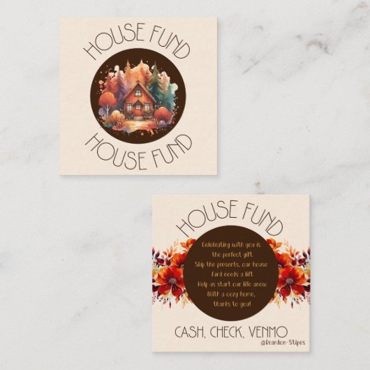 Carte D'accompagnement Caisse Maison  (Devant / Derrière)