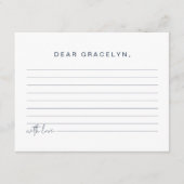 Carte D'accompagnement CAITLIN Marine Bleu Capsule de temps pour enfants (Devant)