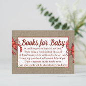 Carte D'accompagnement Cajun Crawfish & Faux Burlap Demande de réservatio (Debout devant)