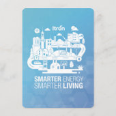 Carte D'accompagnement Calendrier 2026 Itron Bleu Français (Dos)