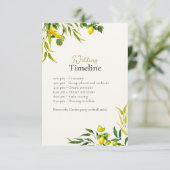 Carte D'accompagnement Calendrier de mariage au citron à l'aquarelle avec (Debout devant)