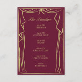 Carte D'accompagnement Calendrier de mariage illustré de rideau (Devant)