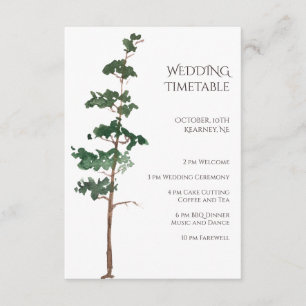 Carte D'accompagnement Calendrier de mariage minimaliste à l'aquarelle av