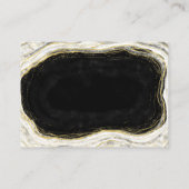 Carte D'accompagnement Calendrier Mariage de l'Agate de géode noir blanc (Dos)