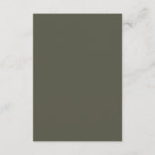 Carte D'accompagnement Calendrier Mariage Forest Mountain Ordre des événe (Dos)