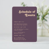 Carte D'accompagnement Calendrier rétroactif des événements Bordure arron (Debout devant)