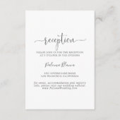 Carte D'accompagnement Calligraphie Aimer Fancy Script Mariage Réception (Devant)