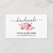 Carte D'accompagnement Calligraphie Aquarelle rose Blush Floral fait main (Devant)